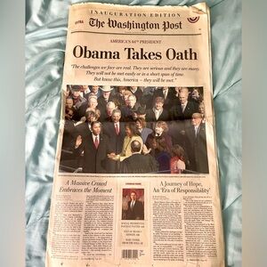 Wash Post 42 Pg Newspaper Section/Historic Inauguration Pres Obam…